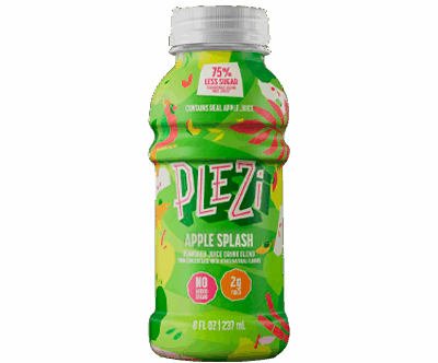 PLEZi Flavored Kids Juice Drink - Apple Splash Fruit Juice Drink Blend
