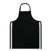 Black & Colored Plain Bib Apron with Pocket