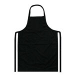 Black & Colored Plain Bib Apron with Pocket