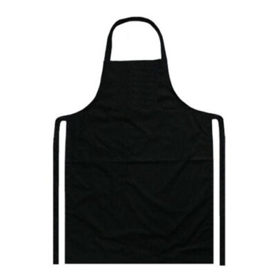 Black & Colored Plain Bib Apron with Pocket