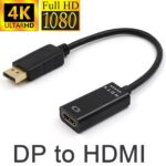 (Free Delivery SG) DP to HDMI Adapter 4K 1080P DisplayPort Male to HDMI Female Converter for PC Laptop