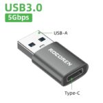 (Free Shipping SG) OTG Adapter USB Type C Male To USB A 3.0 Female Converter For MacBook Samsung S22 S20 Android TypeC USBC OTG